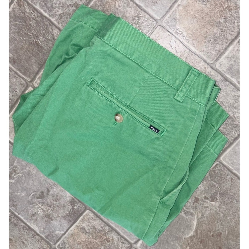 Polo Ralph Lauren Prospect Khaki Chino Shorts Size 32 9" Green - Picture 1 of 8